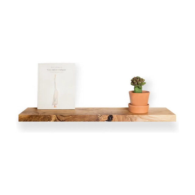 Tu Las Massief houten zwevende wandplank 94 x 22 x 4 cm handgemaakte langwerpige 3192503 large