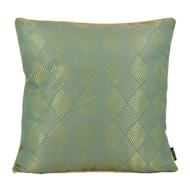 NOVÉE Sierkussen luxury checker green | 45 x 45 cm | jacquard / polyester 3238118 large