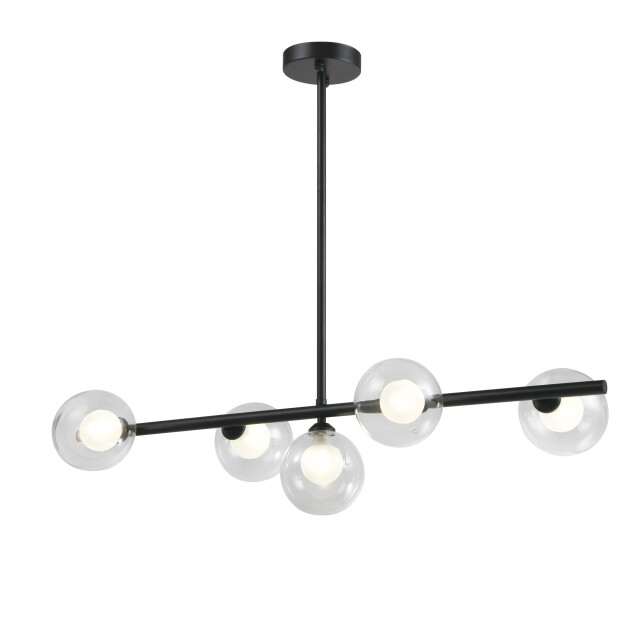 QUVIO Hanglamp met glazen bollen metaal glas - 3066861 large