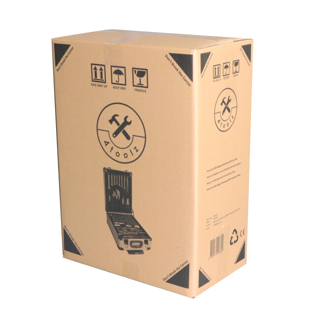 4toolz ® gereedschapskoffer xxl 1020-delig aluminium trolley met wielen 3068381 large