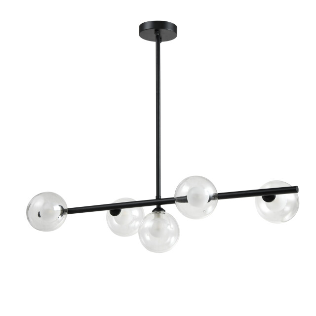 QUVIO Hanglamp met glazen bollen metaal glas - 3066861 large