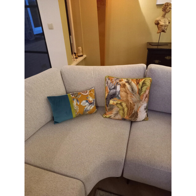 NOVÉE Sierkussen velvet meve petrol long | 30 x 50 cm | polyester 3237688 large