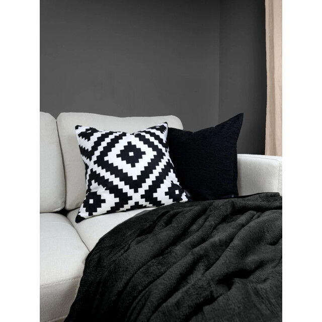 Gek op kussens! Soft graphic black | 45 x 45 cm | kussenhoes | katoen 3238924 large
