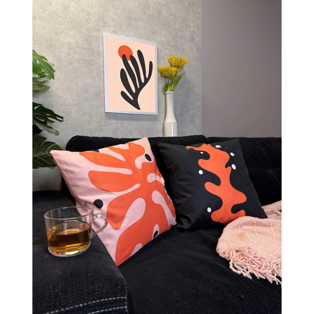 Gek op kussens! Black coral | 45 x 45 cm | kussenhoes | katoen/polyester 3236984 large