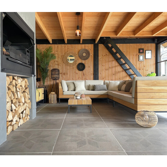 NOVÉE Sierkussen malibu sunset grey outdoor | 45 x 45 cm | bouclé / pp 3237590 large