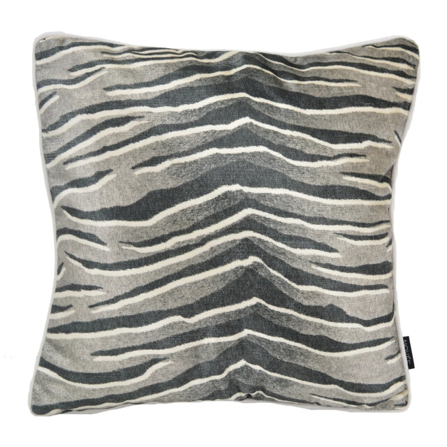 NOVÉE Sierkussen velvet silver zebra | 45 x 45 cm | velvet/ polyester 3237686 large