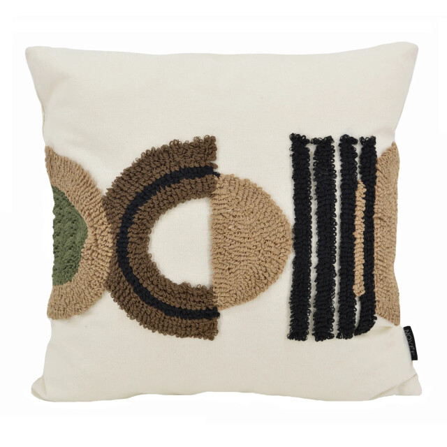 NOVÉE Sierkussen embroidery boho brown | 45 x 45 cm | katoen 3238304 large