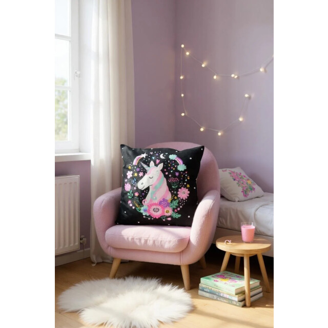 Gek op kussens! Sierkussen unicorn / eenhoorn #2 | 45 x 45 cm | katoen/polyester 3236755 large