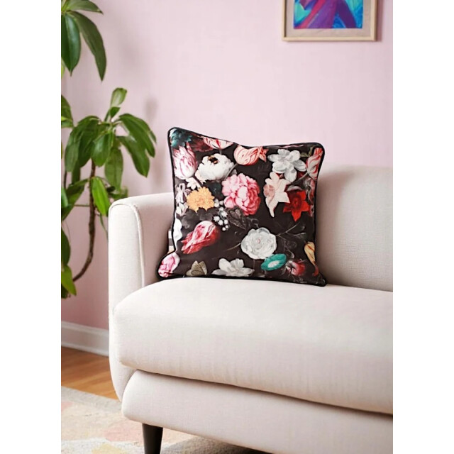 Gek op kussens! Sierkussen velvet flowers | 45 x 45 cm | velvet/polyester 3237885 large