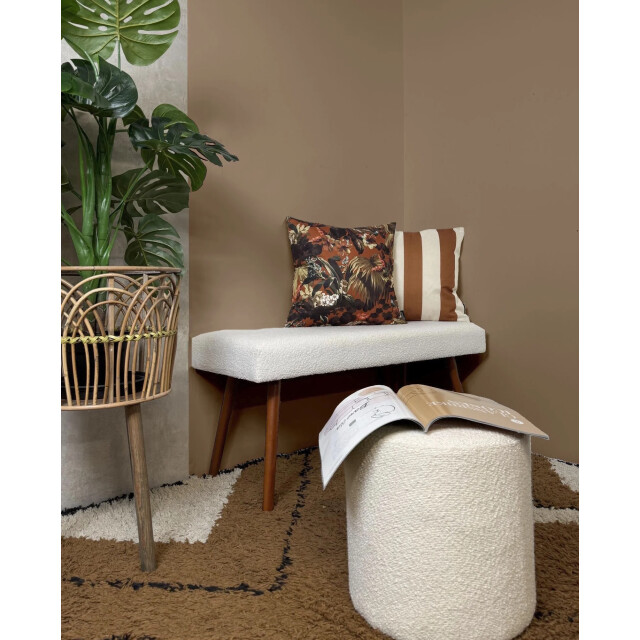 Gek op kussens! Ela stripe cognac | 45 x 45 cm | kussenhoes | katoen/linnen 3236854 large