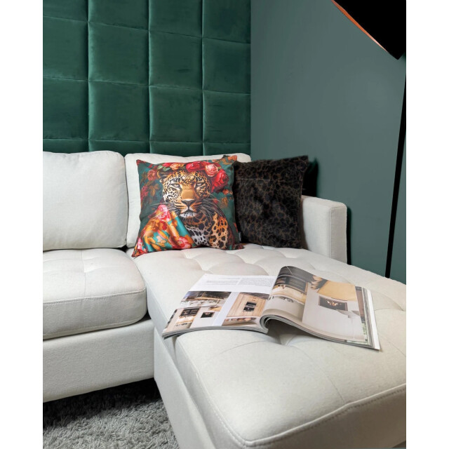 Gek op kussens! Flower leopard #1 | 45 x 45 cm | kussenhoes | katoen/polyester 3236870 large
