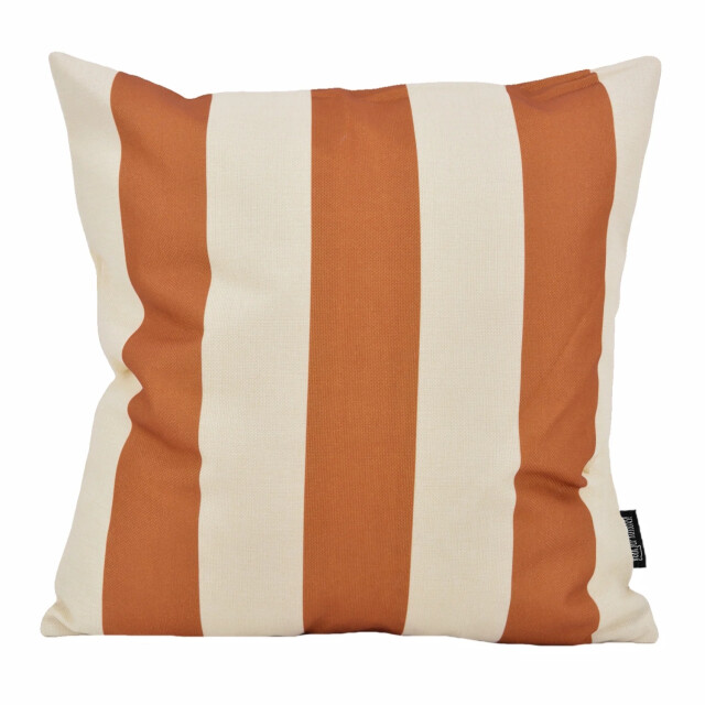 Gek op kussens! Sierkussen ela stripe cognac | 45 x 45 cm | katoen/linnen 3236850 large