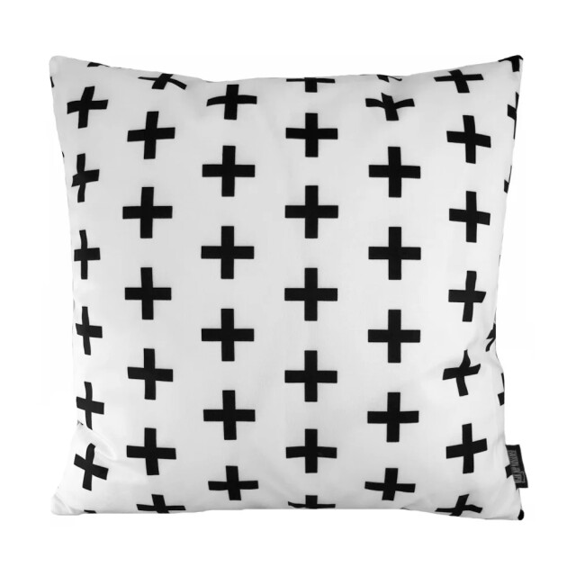 Gek op kussens! Wit-zwart kruisjes | 45 x 45 cm | kussenhoes | katoen 3238809 large