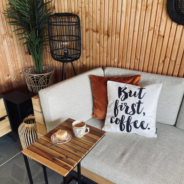 Gek op kussens! But first, coffee outdoor | 45 x 45 cm | kussenhoes | katoen 3239430 large