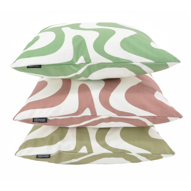 Gek op kussens! Sierkussen swirl abstract army | 45 x 45 cm | katoen/polyester 3237949 large