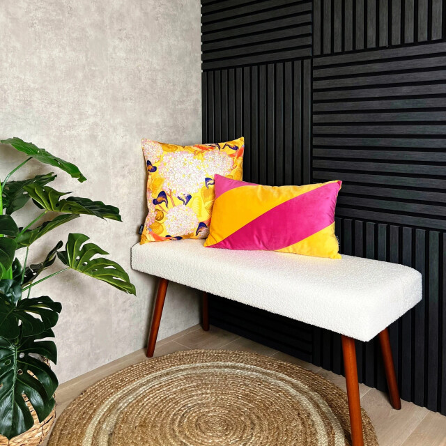 NOVÉE Sierkussen velvet swirl geel/roze | 30 x 50 cm | fluweel/polyester 3237058 large