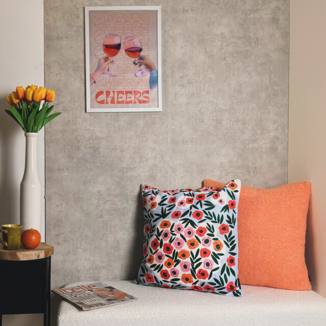 NOVÉE Teddy oranje | 45 x 45 cm | kussenhoes | polyester 3237142 large