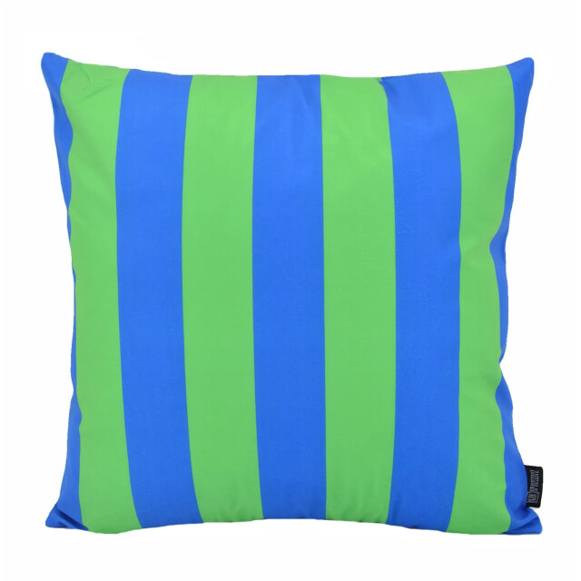 Gek op kussens! Streep blauw/groen | 45 x 45 cm | kussenhoes | katoen/polyester 3237112 large