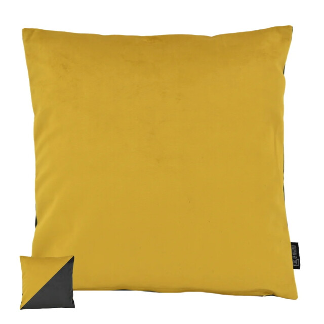 Gek op kussens! Velvet 2 tone yellow / black | 45 x 45 cm | kussenhoes | velvet/polyester 3238912 large