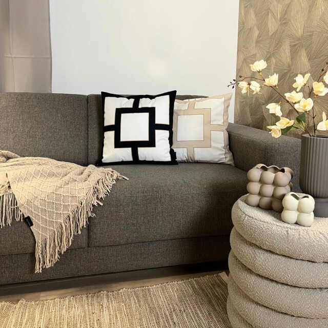 Gek op kussens! Sierkussen graphic chain | 45 x 45 cm | katoen/polyester 3237295 large