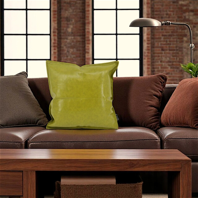 Gek op kussens! Sierkussen shiny leather | 45 x 45 cm | pu leder 3237975 large