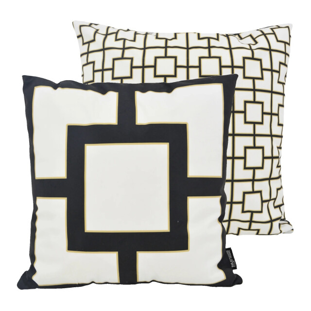 Gek op kussens! Sierkussen graphic chain | 45 x 45 cm | katoen/polyester 3237295 large