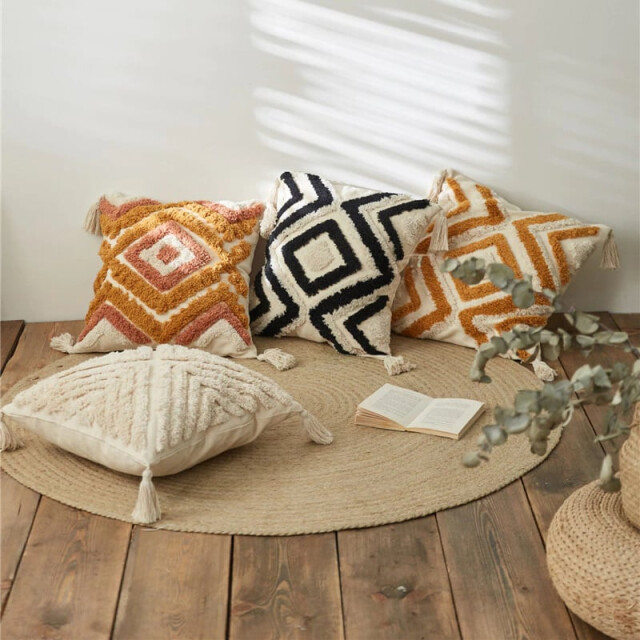 NOVÉE Sierkussen june boho black | 45 x 45 cm | katoen 3238173 large