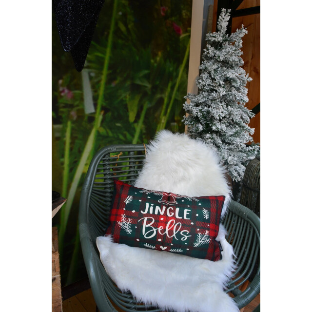 Gek op kussens! Sierkussen jingle bells long | 30 x 50 cm | katoen/linnen 3238174 large