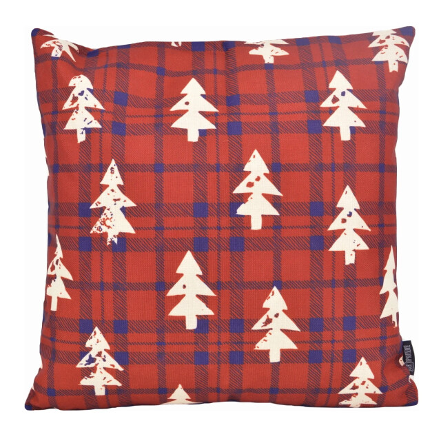 Gek op kussens! Tartan christmas tree | 45 x 45 cm | kussenhoes | katoen/linnen 3238753 large