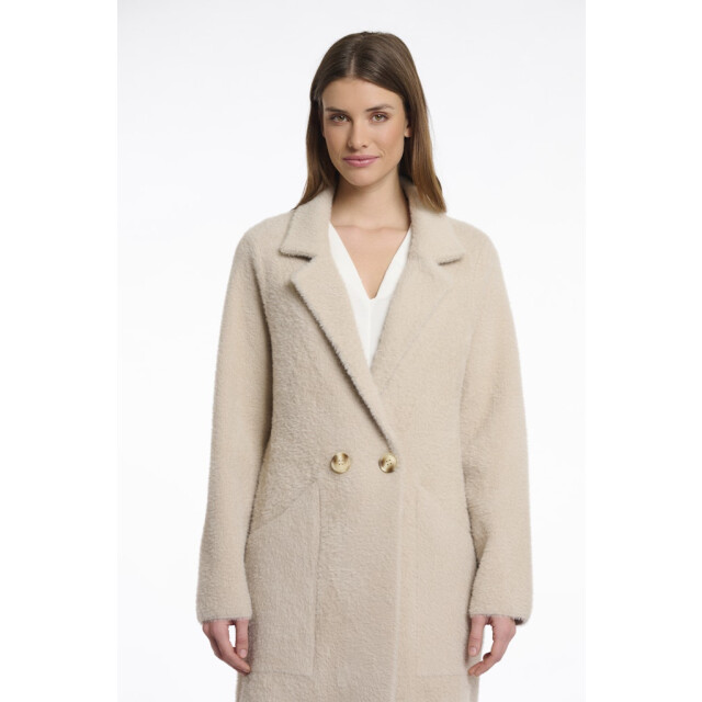 Rino & Pelle Long double breasted cardigan beige 4509.05.0004 large