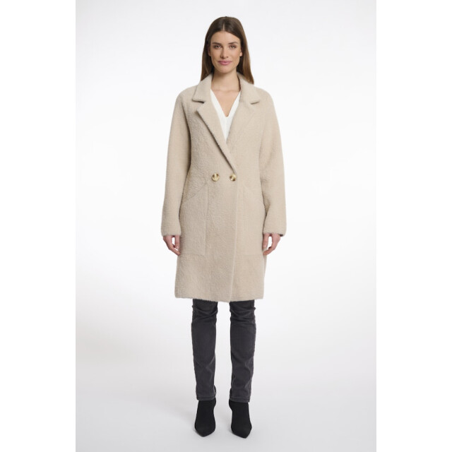 Rino & Pelle Long double breasted cardigan beige 4509.05.0004 large