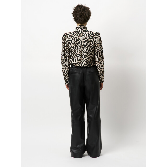 Dante 6 D6 cheska printed pussy bow blouse D6 Cheska Printed Pussy Bow Blouse/9950 Black Cream large