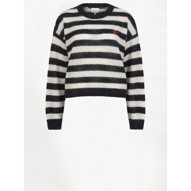 Dante 6 D6 ariama stripe striped sweater D6 Ariama Stripe Striped Sweater/9950 Black Cream large
