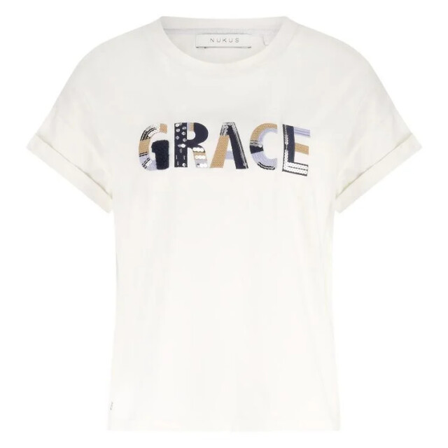 Nukus Nkf04003 219 grace shirt oneck offwhite/navy NKF04003  219 large