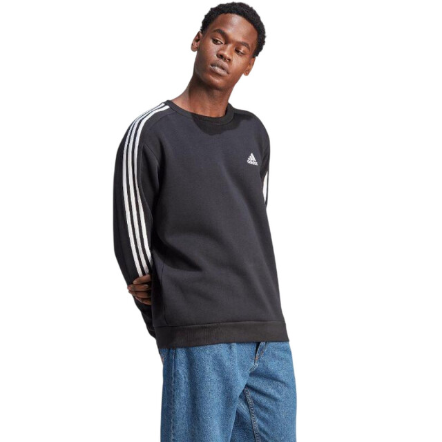 Adidas Heren essentials 3 strepen fleece sweatshirt UTPP2782_black large