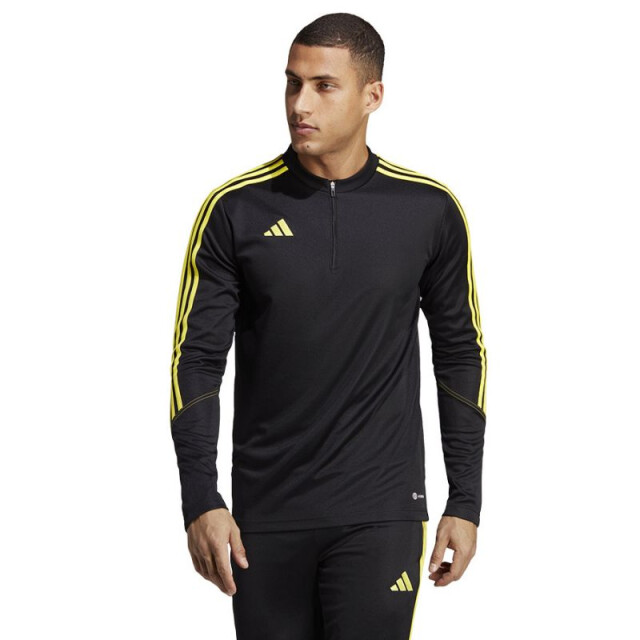 Adidas Heren tiro 23 club quarter zip training sweatshirt UTPP3263_blackyellow large
