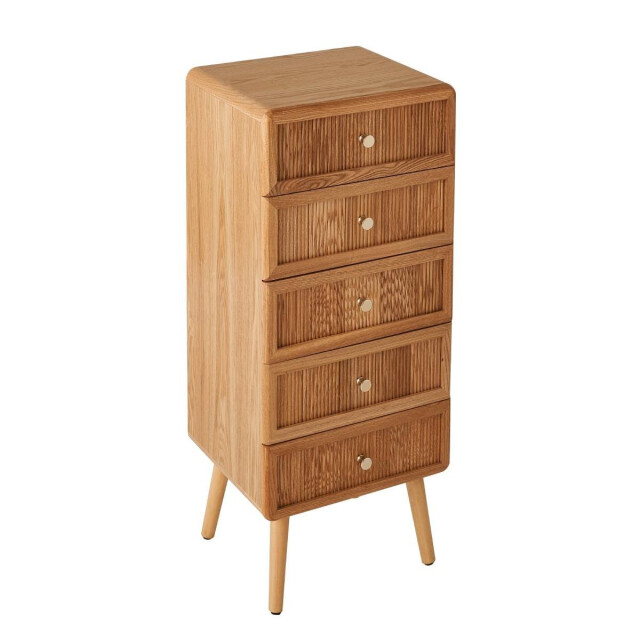 CaliCosy Ladekast met 5 lades en latten front h100 cm ava 3245910 large