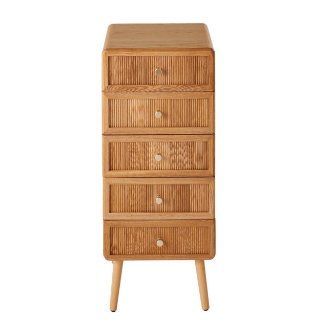 CaliCosy Ladekast met 5 lades en latten front h100 cm ava 3245910 large