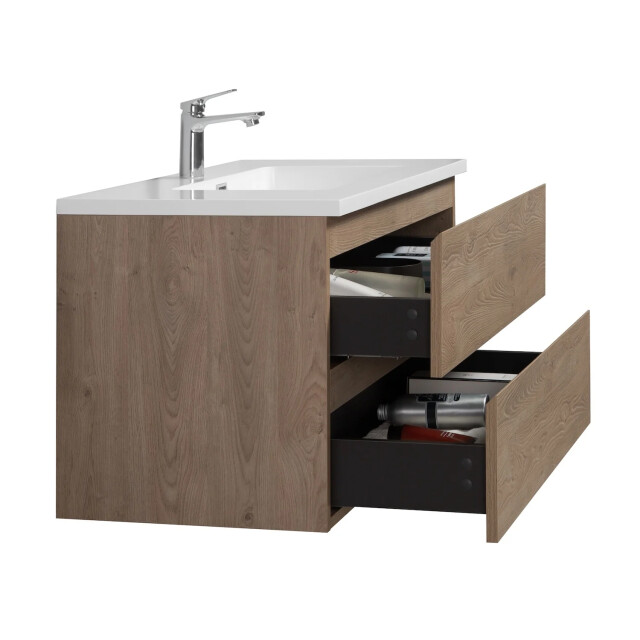 Badplaats Badkamermeubel set angela 100cm kastanje badmeubel met 3180998 large
