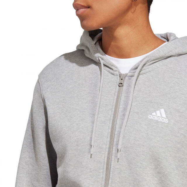 Adidas Dames essential linear french terry full zip hoodie UTPP3353_grey large