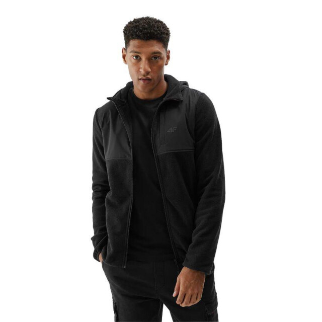4F Heren waw24tflem269 hoodie met volledige rits UTPP5546_black large