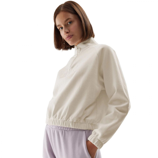 4F Dames f0718 sweatshirt met kwart ritssluiting UTPP5933_beige large