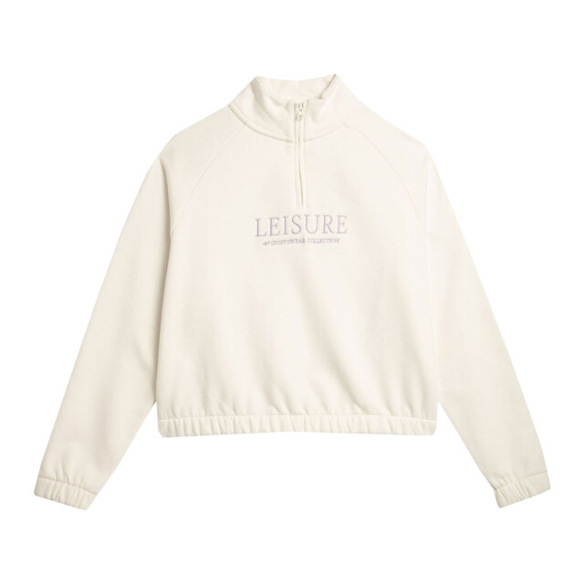 4F Dames f0718 sweatshirt met kwart ritssluiting UTPP5933_beige large