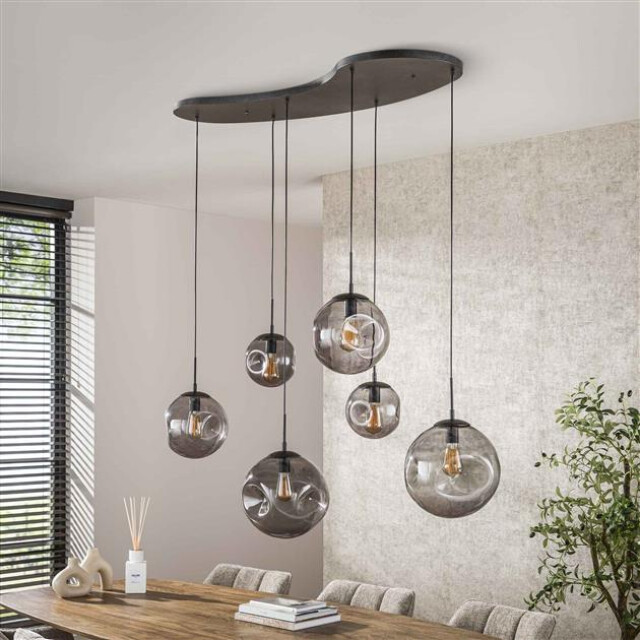 Hoyz hanglamp stellar black 6-lichts artic 3222880 large