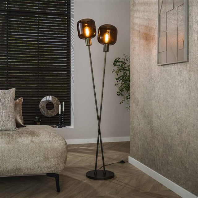 Hoyz vloerlamp bronza 2-lichts sienna brown 3222882 large