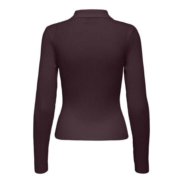 Only Onlelisa ls rib polo rp knt bordeaux 4359.47.0001 large