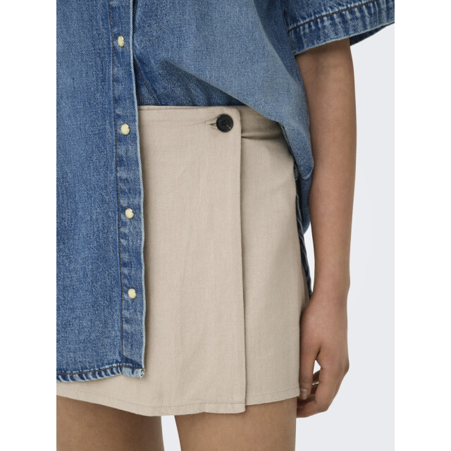 Only onlcaro hw linen bl skort cc pnt 15338905 oxford tan 06411.805.0001 large