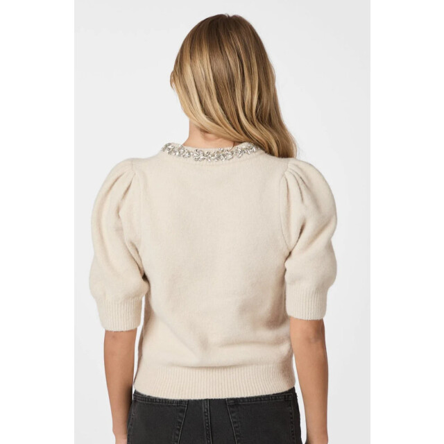 Neo Noir maia stone knit blouse 162914 124 ivory 06712.170.0020 large