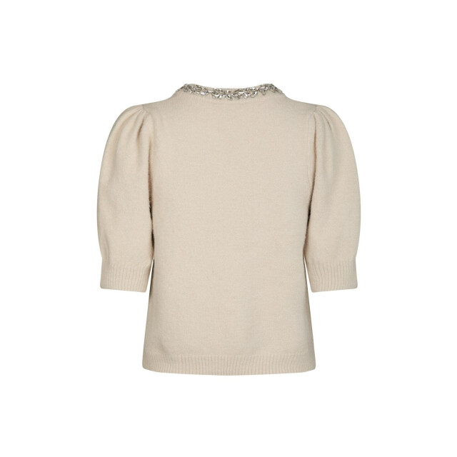 Neo Noir maia stone knit blouse 162914 124 ivory 06712.170.0020 large