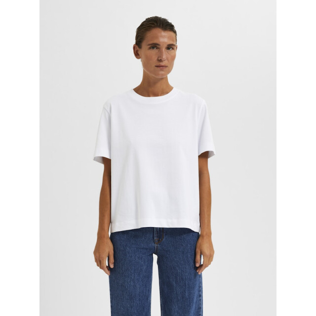 Selected Femme slfessential ss boxy tee noos 16087919 bright white 06011.100.0228 large